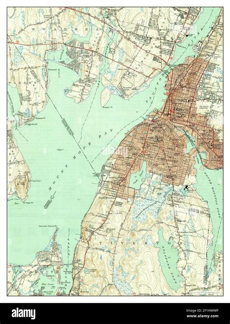 Fall River Massachusetts Map 1944 131680 United States Of America