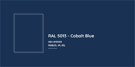 About RAL 5013 Cobalt Blue Color Color Codes Similar Colors And