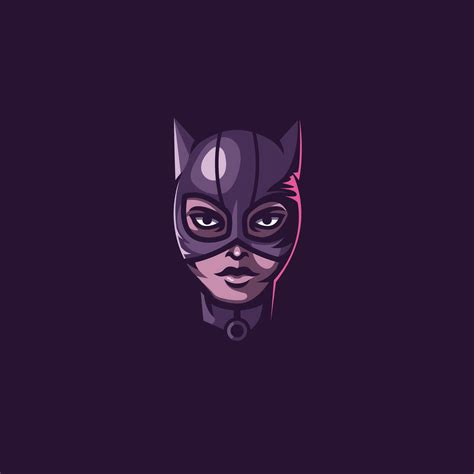 2048x2048 Catwoman Superhero Minimal Art Ipad Air Hd 4k Wallpapers