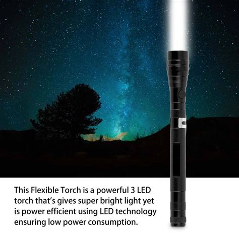 Icoco New 360 Degree Flexible Led Flashlight Magnetized Head Telescopic