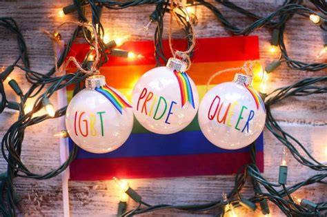 lgbt queer pride set of 3 christmas ornaments etsy
