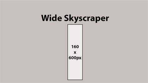 160x600px Ad Skyscraper Ad Ad Size Guide