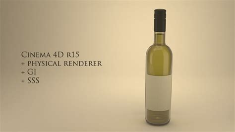 Wine Bottle 3d Model And Light Setup Behance