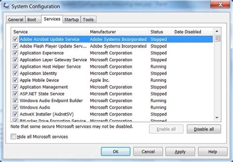 View Services With Msconfigexe On Windows 8