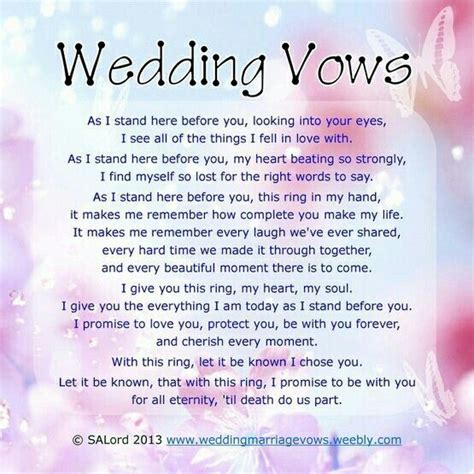 Wedding Vows Wedding Vows To Husband Wedding Vows That Make You Cry