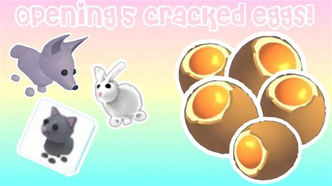 Hatching 5 Cracked Eggs Roblox Adopt Me Youtube