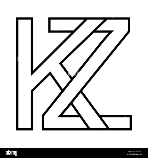 Logo Kazakhstan Kz Zk Icon Double Letters Logotype Z K Stock Vector Image And Art Alamy