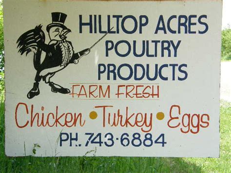 Hilltop Acres Poultry Products 1501 Maple Bend Road Breslau