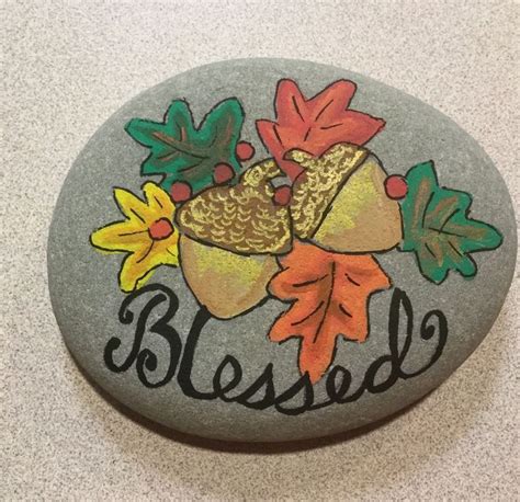 Pin By Anna On Thanksgiving And Fall Painted Rocks Rock Painting Art