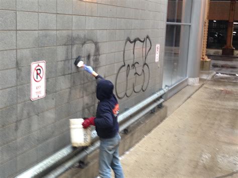 I think the fastest way to clean graffiti is with a pressure washer. Graffiti Removal Chicago | Chicago Pressure Washing