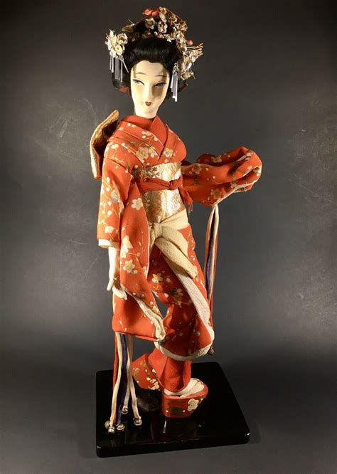 Vintage Authentic Japanese Hand Made Geisha Doll Beautiful Painted Face