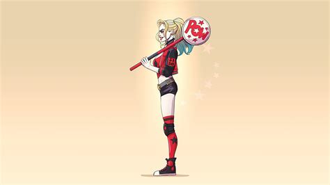 Harley Quinn Minimalism Linkedin Background Hd Widescreen Wallpapers Base Image Hero