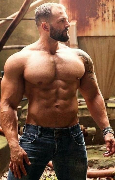 Pecs Muscle Hunks Mens Muscle Hairy Men Bearded Men Physique