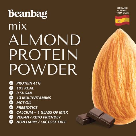 Almond Protein Powder Dark Chocolate 800g 2 Bottle