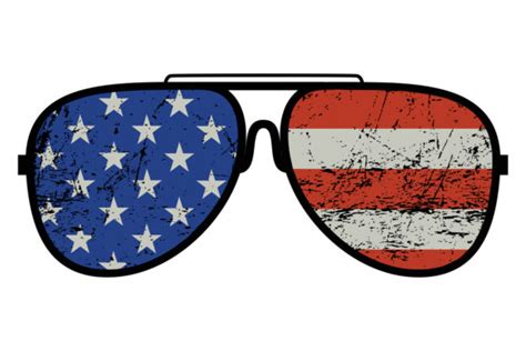 American Flag Sunglasses 4th Of July Graphic By Sunandmoon · Creative