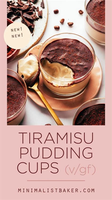 Vegan Tiramisu Pudding Cups Minimalist Baker In 2022 Vegan Desserts Gluten Free Desserts