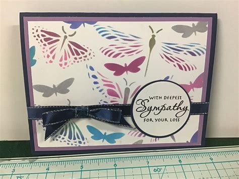 Sympathy Butterfly Stencil With Distress Inks And Oxides Butterfly