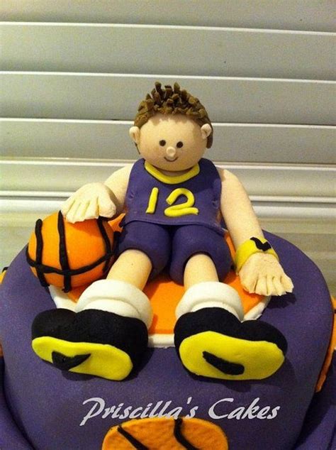 Basketball Themed Cake Cake By Priscillas Cakes Cakesdecor