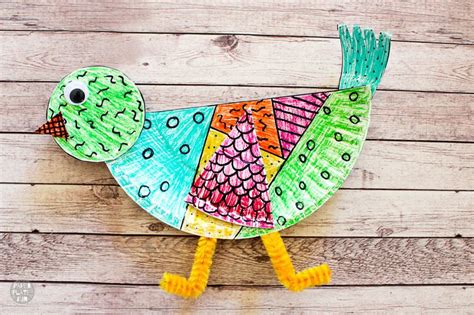 Make A Colorful Paper Plate Bird Craft Paper Plate Fun