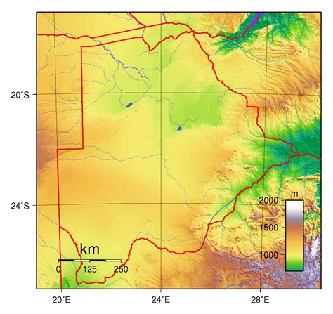 Large Physical Map Of Botswana Botswana Africa Mapsland Maps Of