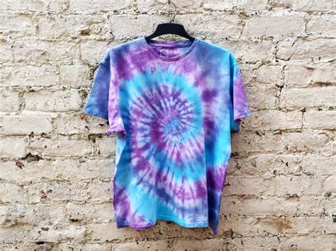 Blue And Purple Tie Dye Shirt Unisex All Sizes Etsy