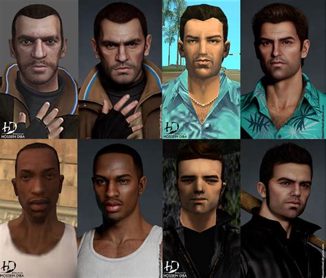 Artist Recreates Grand Theft Auto Protagonists In Hd