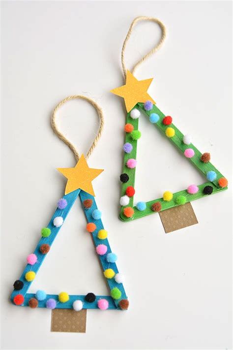 Popsicle Stick Christmas Trees Diy Christmas Tree Ornaments
