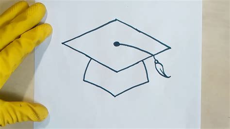 Step By Instructions For How To Draw A Graduation Cap🎓 Hat Real Easy
