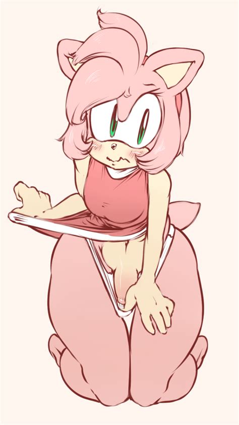 Rule 34 1futa Amy Rose Anthro Argento Blush Clothes Color Embarrassed