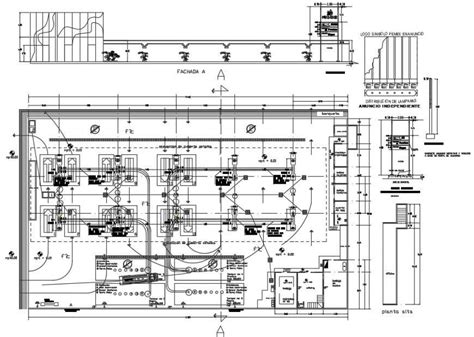 Architecture Plan And Installation Details For Industrial Gas Station
