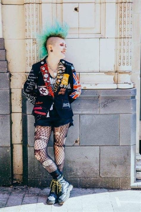 Punk Style Ripped Tights Jacket Emofashion Punk Outfits 80s