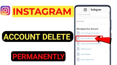 How To Delete Instagram Account Instagram Account Delete Delete
