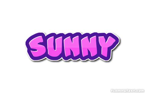 Sunny Лого Бесплатный инструмент для дизайна имени от Flaming Text