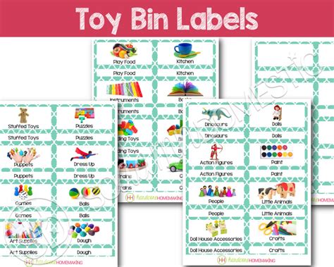 Toy Bin Labels Turquoise Printable For Classroom Or Playroom Baskets