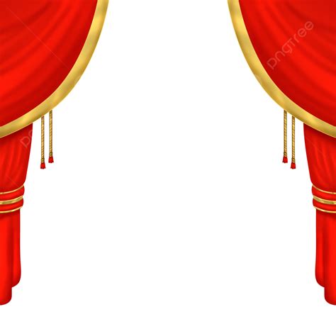 Curtain Red Gold 3d Cool Curtain Curtain Gold 3d Curtains Png