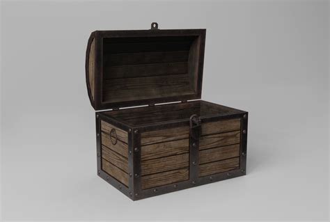 Crate Treasure Chest 3d Model Realtime Cgtrader