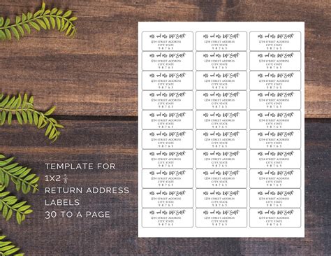 Return Labels Template