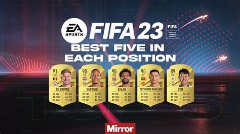 Fifa The Best Five Premier League Players In Each Position On