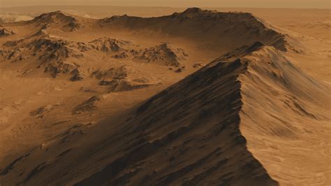 Stop What Youre Doing And Fly Over This Amazing Crater Rim On Mars Wired