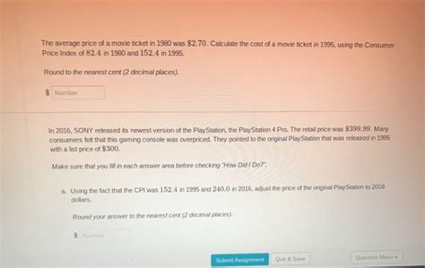 Three tickets in switzerland plus two tickets in japan would cost $73.83. Solved: The Average Price Of A Movie Ticket In 1980 Was $2 ...