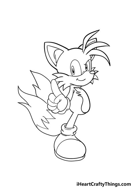 Tails Drawing How To Draw Tails Step By Step