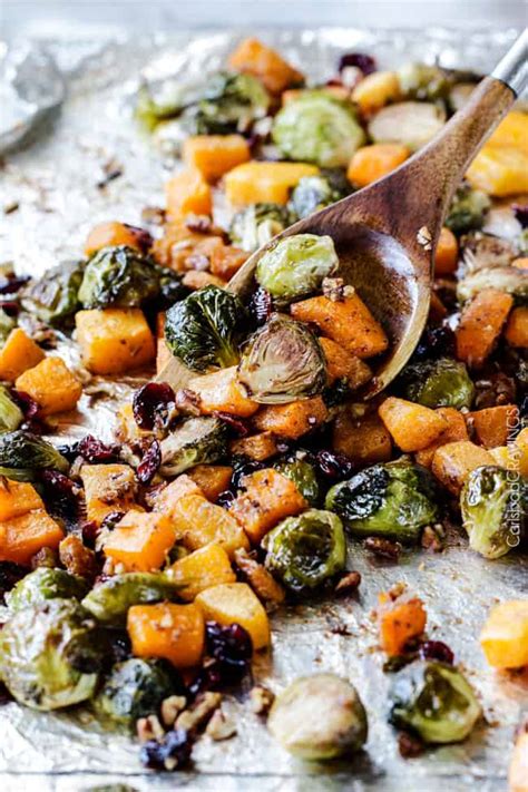 Plus, their rich flavor is wonderful with the maple syrup and balsamic. Roasted Maple Dijon Brussels Sprouts and Butternut Squash ...