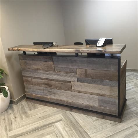 Front office executives are responsible for handling front office reception and administration duties including greeting guests, managing and training the staff and ensure of providing a professional and friendly service to guests. Buy a Hand Crafted Barn Wood Reception Desk / Front ...