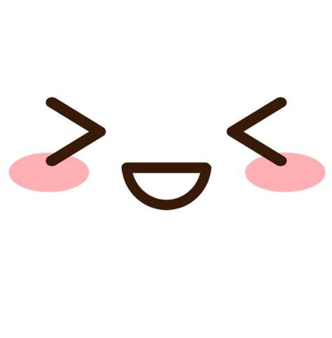 Cute Anime Japanese Emojiemoticon Excited Face Laptop And Ipad Skin By