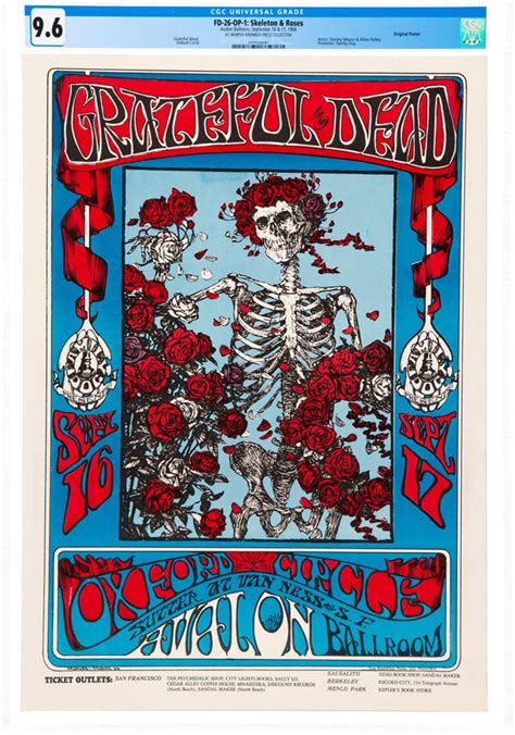 cgc certified grateful dead concert poster sells for a record 137 500 cgc