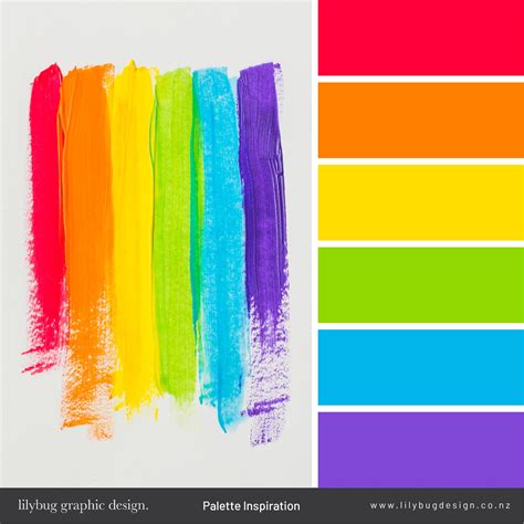 Rainbow Color Palette Color Palette Bright Color Palette Pride Colors