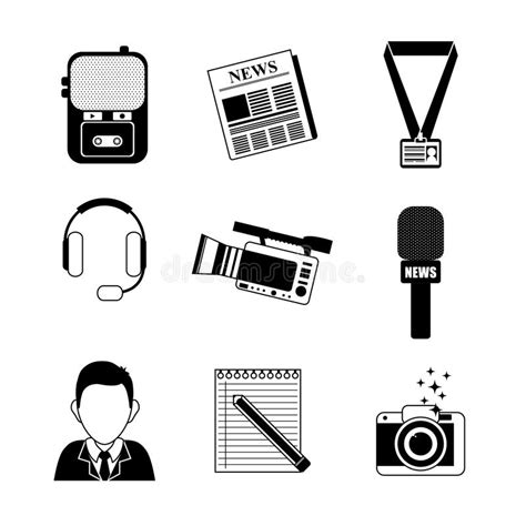 News Media And Broadcasting Stock Vector Illustration Of Press