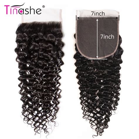 Tinashe Hair 7x7 Lace Closure Curly Hair Remy Brazilian Human Hair