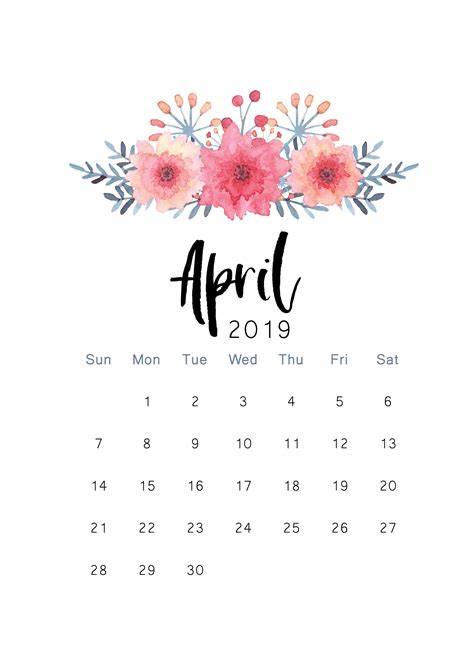 Free 2019 Printable Calendar Print Calendar Calendar 2019 Printable