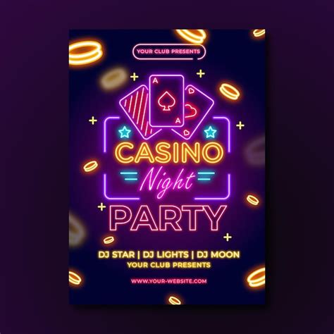 Premium Vector Neon Party Poster Template